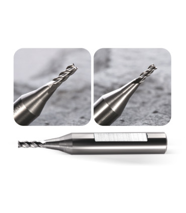 Fraise à rainurer 2 tailles Ø 2,5 mm en carbure monobloc pour machines électroniques X-HORSE CONDOR et autres