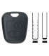 Coque de clé 2 boutons Peugeot 107, 307 Citroen Berlingo, C1 C2, C3.