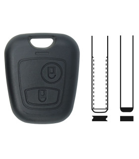 Coque de clé 2 boutons Peugeot 107, 307 Citroen Berlingo, C1 C2, C3. Coque de clé 2 boutons Peugeot 107, 307 Citroen Berlingo, C1 C2, C3.
