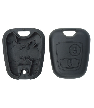 Coque de clé 2 boutons Peugeot 107, 307 Citroen Berlingo, C1 C2, C3.
