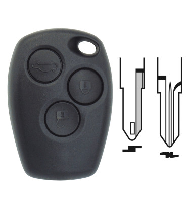 Coque de clé Renault 3 boutons pour  Duster (2011-2015)