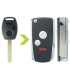 Coque clé modifiée Honda 3 boutons pour Accord, Civic, Coupe, CR-V, FR-V, HR-V, Insight, Jazz, Legend, Odyssey...
