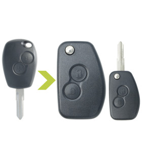 Coque de clé modifiée Renault 2 boutons: Dokker (2012-2019), Duster (2010-2019), Lodgy ...