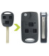 Coque avec lame 3 boutons compatible Toyota Auris, Land Cruiser, Rav4, Verso, Yaris