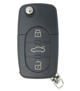 Gleamydot Coque Clé Compatible avec Etui Clef Audi A1 A3 A6 TT Q2 Q7 S3  Protection Clé de Voiture Accessoires (Argent)