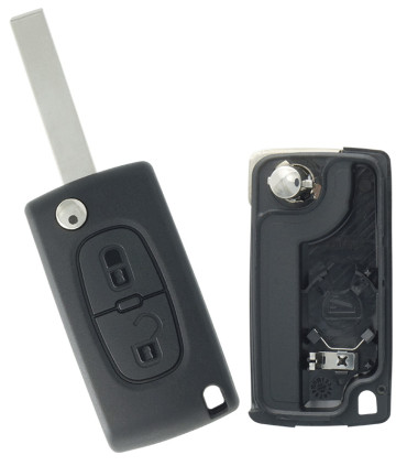 Coque de clé 2 boutons pour Peugeot 207, 307SW, 308SW..Citroen Jumpy, C4, C8..
