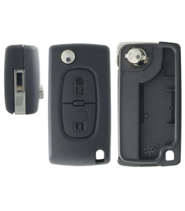 Coque de clé 2 boutons Peugeot Expert, Partner, Citroen Jympy, C3 pluriel