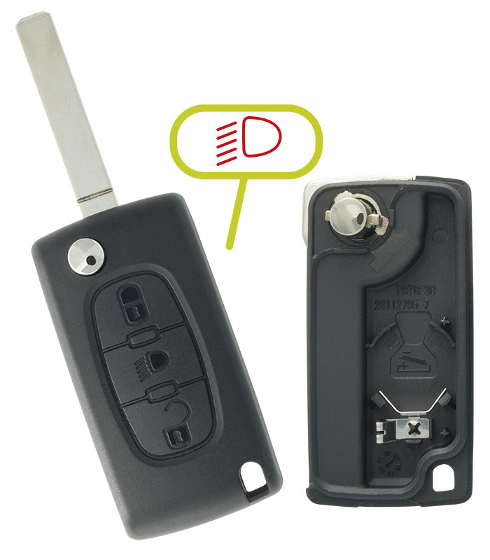 Coque PSA 3 boutons Berlingo, C4, 207CC,SW, 307CC,SW 308CC, Partner, RCZ Coque PSA 3 boutons Berlingo, C4, 207CC,SW, 307CC,SW 308CC, Partner, RCZ