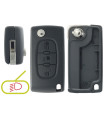 Coque Peugeot Citroen 3 boutons, modèles C4, Picasso, C5 et C6 Coque Peugeot Citroen 3 boutons, modèles C4, Picasso, C5 et C6