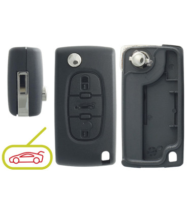 Coque PSA 3 boutons, Berlingo, C5, C6, Jumpy - 207CC, 207SW, 307CC, 307SW, 308CC, 308SW, 407, 607, Partner, Expert, RCZ