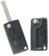 Coque de clé 4 boutons pour  Citroën C8 (2002-2014) - Peugeot 807 (2005-2014)