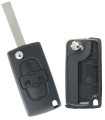 Coque de clé 4 boutons pour  Citroën C8 (2002-2014) - Peugeot 807 (2005-2014) Coque de clé 4 boutons pour  Citroën C8 (2002-2014) - Peugeot 807 (2005-2014)