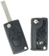 Coque de clé 4 boutons pour  Peugeot 807 (2005-2014) - Citroën C8 (2002-2014)
