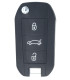 Coque de clé 3 boutons Peugeot 208 / 2008 / 308 / 3008  lame HU83