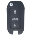 Coque de clé 3 boutons Peugeot 208 / 2008 / 308 / 3008  lame HU83 Coque de clé 3 boutons Peugeot 208 / 2008 / 308 / 3008  lame HU83
