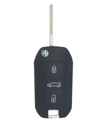 Coque de clé 3 boutons Peugeot 208 / 2008 / 308 / 3008  lame HU83