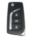 Coque Télécommande Toyota  3 boutons Lame TOY43 pile CR2032
