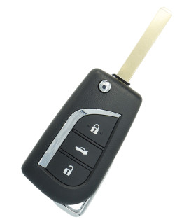 Coque Télécommande Toyota 3 boutons pour Yaris (2014-2016) pile CR2032 Coque Télécommande Toyota 3 boutons pour Yaris (2014-2016) pile CR2032