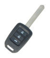 Télécommande Honda 3 boutons BR-V, Accord, Civic, Crider, City 2013 à 2016 Télécommande Honda 3 boutons BR-V, Accord, Civic, Crider, City 2013 à 2016