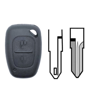 Télécommande 2 boutons PCF7946 / NE72 et VAC102  Renault , Opel, Nissan