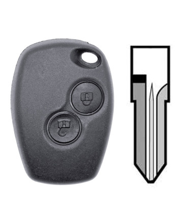 Télécommande 2 boutons PCF7947 / NE72 et VAC102 Renault Dacia - 2826800Q1C