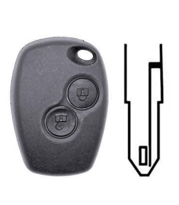 Télécommande 2 boutons PCF7946 / NE72 et VAC102  Renault, Dacia - 2826800Q1C