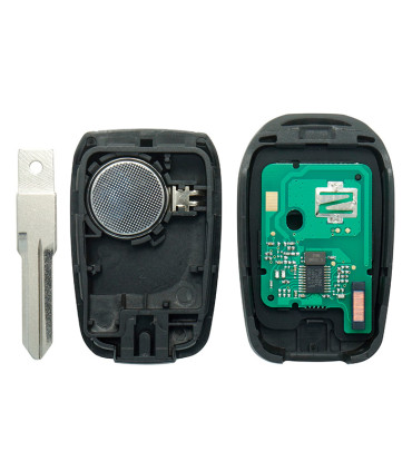 Télécommande 3 boutons Renault Dacia HU136  puce 4A HITAG AES - 805673071R - 998101619R