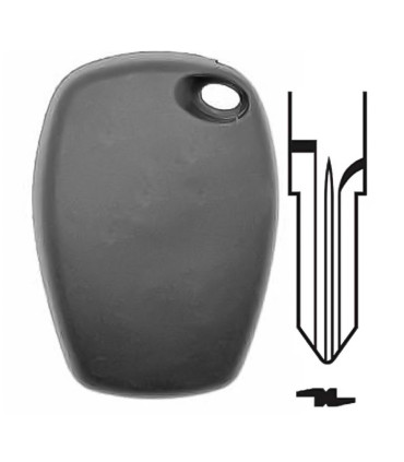 Clé a transpondeur puce Hitag AES - PCF7939M 4A lame VAC102 pour Dacia