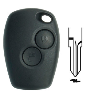 Coque clé Plip 2 boutons Renault Trafic, Symbol 2 boutons lame HU179