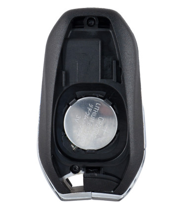 Télécommande Peugeot Citroen DS Mains libres 3 boutons transpondeur 4A, vue de dos