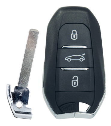 Télécommande compatible Peugeot Citroen DS Mains libres 3 boutons 4A IM3A (A3M15)