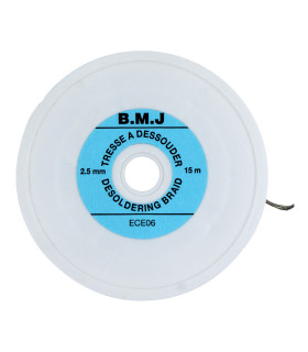 Tresse à dessouder étamée 2.5mm x 15m Tresse à dessouder étamée 2.5mm x 15m