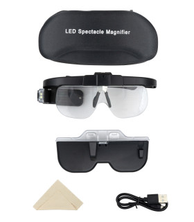 Lunettes loupes éclairage led pour la micro soudure Lunettes loupes éclairage led pour la micro soudure