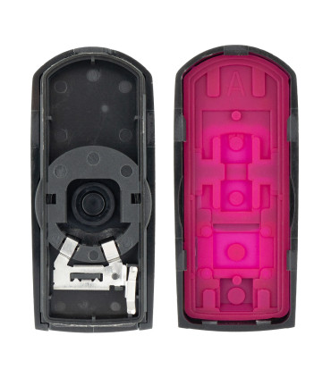 Coque de clé auto Mazda 3 boutons coffre lame YM28