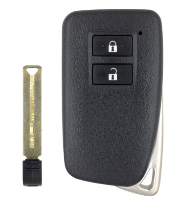 Coque compatible Lexus 2 boutons mains libres lame TOY48