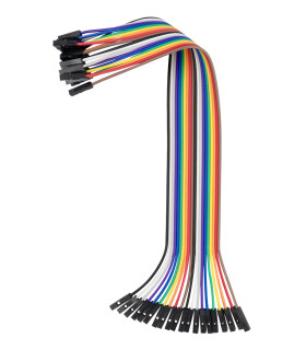 Kit de 20 câbles de connexion femelle vers femelle - fils dupont pour le pontage longueur 20cm Kit de 20 câbles de connexion femelle vers femelle - fils dupont pour le pontage longueur 20cm