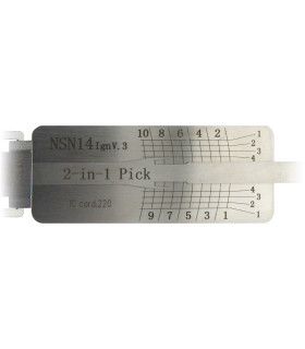 Lishi NSN14 Ign crocheteur décodeur pour  NSN14 2-in-1 Mr Li Lishi NSN14 Ign crocheteur décodeur pour  NSN14 2-in-1 Mr Li