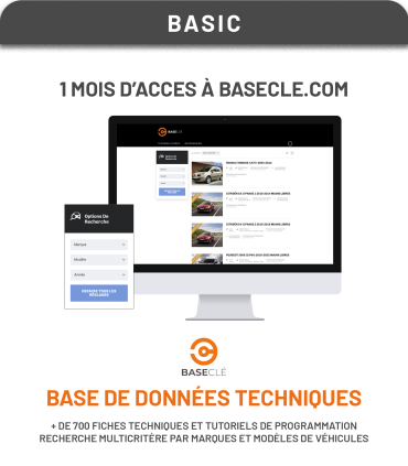 Pack "BASIC" programmation des clés automobiles