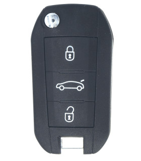 Coque de clé 3 boutons Peugeot 208 / 2008 / 308 / 3008  lame VA2 Coque de clé 3 boutons Peugeot 208 / 2008 / 308 / 3008  lame VA2