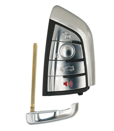 Coque de clés BMW 4 boutons dont klaxon mains libres HU198 FEM BDC et CAS4 CAS4+ (copie)