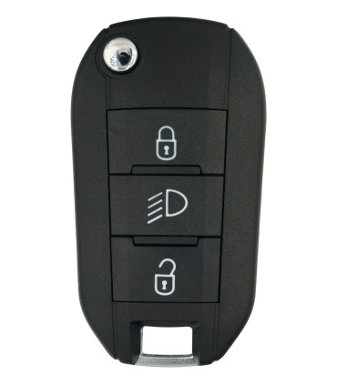 Coque de clé 3 boutons dont phares 208  2008 308 3008 lame VA2