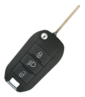 Coque de clé 3 boutons dont phares 208  2008 308 3008 lame VA2 Coque de clé 3 boutons dont phares 208  2008 308 3008 lame VA2