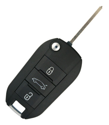 Coque de clé 3 boutons dont coffre 208  2008 308 3008 lame VA2