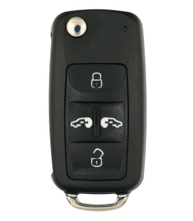 Coque de clé 4 boutons Volkswagen Transporter, Sharan, Caravelle Coque de clé 4 boutons Volkswagen Transporter, Sharan, Caravelle