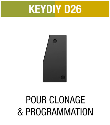 Transpondeur Keydiy D26 pour génération ID11,ID12, ID13, PCF7935, ID46, ID47, ID48, ID49, ID4C, ID4D, ID4E, ID8A, ID8C, ID8E