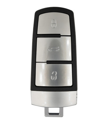 Coque de clé 3 boutons compatible Volkswagen Passat et Passat CC HU66 main s libres  et non mains libres