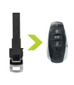 Lame de secours HU66 plastique pour clé Volkswagen Touareg 7P6959754AL 7P6959754AP